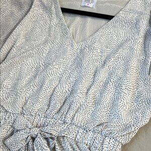 Sienna Sky chiffon polka dot maxi formal dress